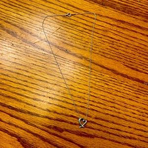 Authentic Tiffany & Co sterling silver with diamond necklace.